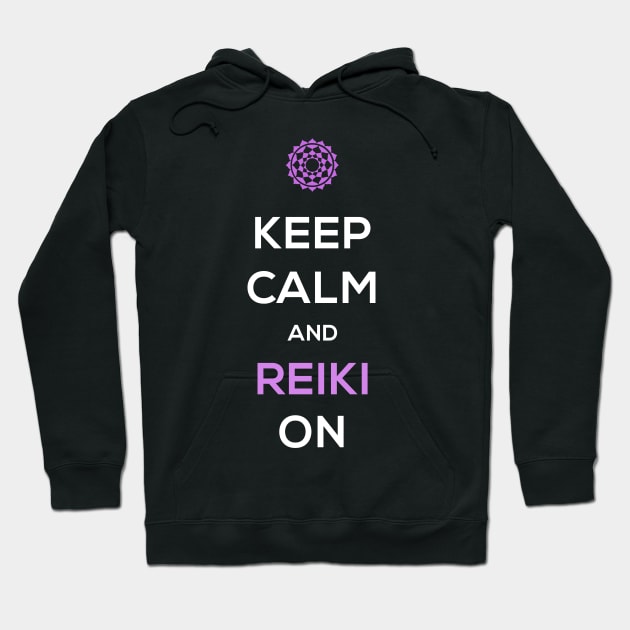 Keep Calm | Funny Chakra Qi Reiki Graphic Hoodie by MeatMan